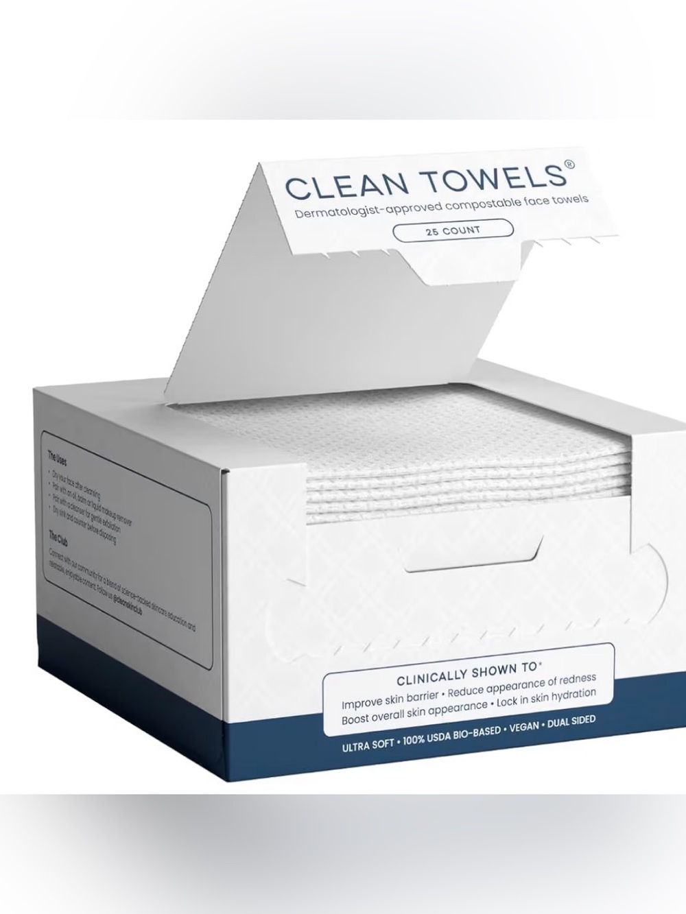 Clean Skin Club Clean Towels – 3-Pack Bundle (75 Total Towels)